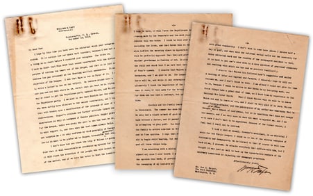 Ex-Pres. William Howard Taft Discusses League of Nations & Upcoming Industrial Conference