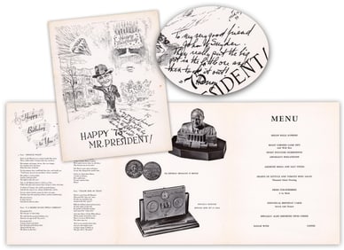 Harry S. Truman Signed 75th Birthday Program Dedicated to John W. Snyder, Close Friend & Former