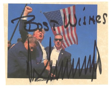 Donald Trump Boldly Signed Souvenir Copy of Photo After Assassination Attempt!