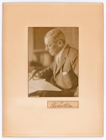 Woodrow Wilson Signed Vintage Harris & Ewing Photograph, Ex-Forbes
