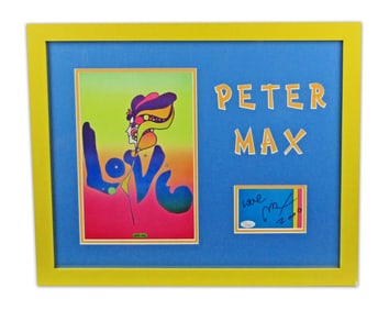 Peter Max Boldly Signed "Love" Print - Striking Display!