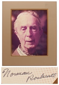 Norman Rockwell Portrait Photo 2x Signed