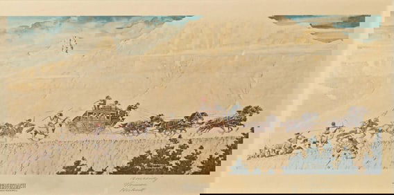 Norman Rockwell Signed Print "Stagecoach"