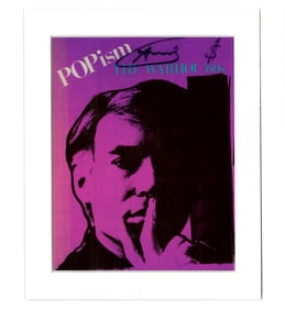 Andy Warhol Boldly Signed Book Cover "Popism: The Warhol '60s"