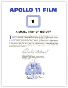 Apollo 11 Flown Film Segment- Impeccable Provenance!