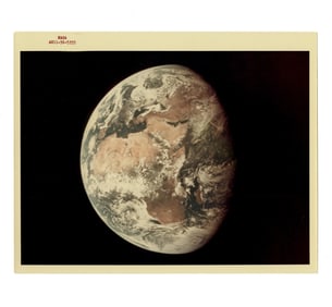 Apollo 11 NASA "Red Number" Color Photo, AS11-36-5355: Earth Photo