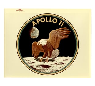 Apollo 11 NASA "Red Number" Color Photo, S-69-34875: Mission Emblem Patch