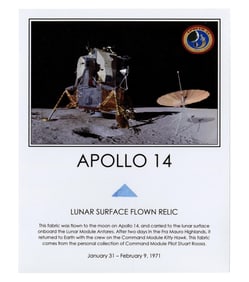 Apollo 14 Flown Blue Flag Material, From the Personal Collection of Stuart Roosa
