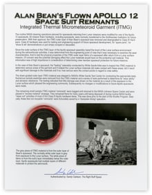 Alan Bean's Flown Apollo 12 Spacesuit Remnants