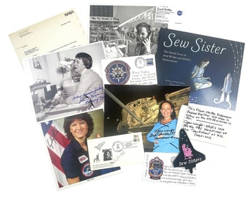 Women of Space, 11 Unique Items Including a Flown Fabric Relic of the the Shuttle Endeavor!