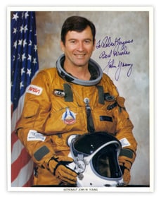 Capt. John Young Signed Official NASA Photo for STS-1