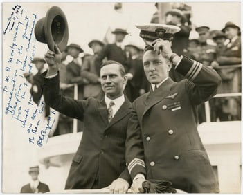 Richard E. Byrd Signed Presentation Vintage Press Photo Dated Same Year as Record-Breaking North