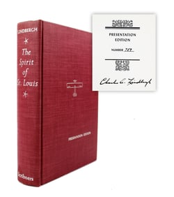 Charles Lindbergh Signed Presentation Edition of "The Spirit of St. Louis."
