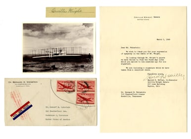 Orville Wright Clipped Sig w/ TLS from Orville Wright Estate