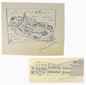 MLK Assassin James Earl Ray Original Artwork of the Missouri State Penitentiary and Alcatraz