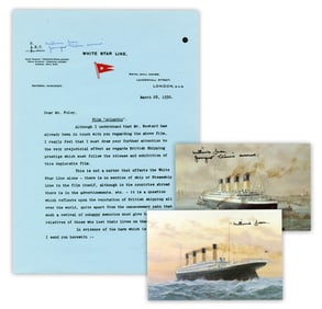 Youngest Titanic Survivor Millvina Dean 3 Signed Items