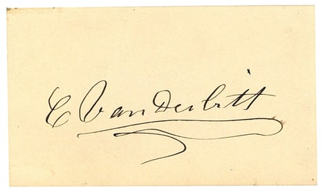 Fantastic Cornelius Vanderbilt Signature