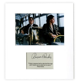 Rosa Parks Signed Quote About Bus Boycott