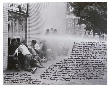 Birmingham Campaign Photo Signed by Gwendolyn Sanders Gamble