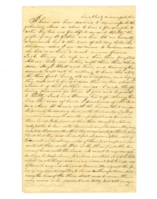 1846 Court Record of an Excerpt from a Will, Emancipating "faithful" Slaves