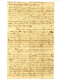 1753 Virginia Will Bequeathing Plantation & Slaves to His Wife