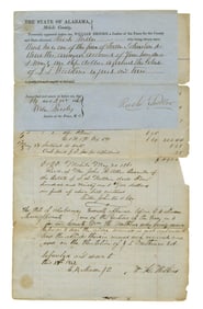 War-Dated 1862 Receipt for Provisions to Alabama Plantation