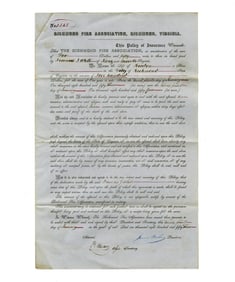 1853 Life Insurance for a Richmond Slave