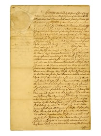 Jonathan Belcher Twice Signed Appointment