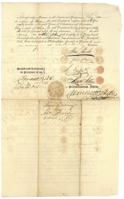 The "Quaker Soldier" and Friend of Washington Clement Biddle Legal Document, 1813