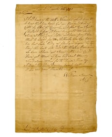 William Stewart 1780 ALS to Lt. Col. Zebulon Butler re: Cattle, Liquor, and Flour