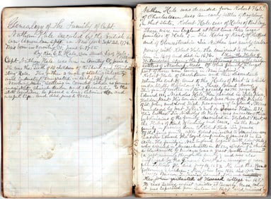 Nathan Hale’s Great Nephew Records Details of His Genealogy and Compares Him to British Spy