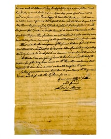 Signer Lewis Morris ALS to His Son "What will be the consequence of the French Victories God only