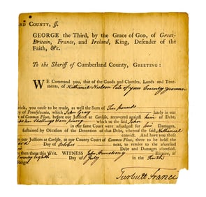 James Wilson Signed Legal Document, 1770