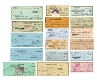 Group of 17 Checks Signed by Actors: Reiner, Stewart, Sutherland and More!