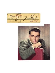 Misfits Star Montgomery Clift Signature One Year Before Death, with JSA Certificate