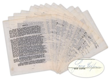 Gary Cooper Signed Contract for "Return to Paradise" (1953)