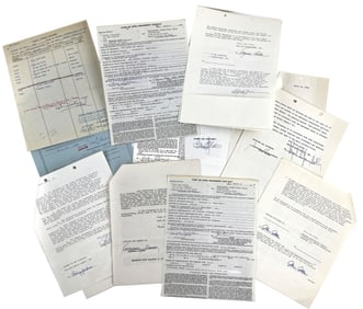 33 Hollywood Signed Contracts Collection