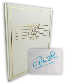 Elton John & Bernie Taupin Signed 1st Ed. "Five Years of Fun, 1970 to 1975", PSA Authenticated