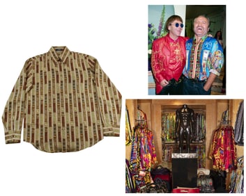 Elton John's Personally Owned Versace Shirt. Ex. Christie's The Collection of Sir Elton John: