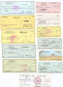 15 Musical Stars Signed Check Collection