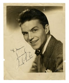 Young Frank Sinatra Signed Portrait Photograph by Kriegsmann