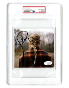 Taylor Swift Signed "Evermore" CD Album Cover, PSA Slabbed