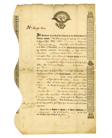Two Sisters Ship Registration Certificate "to serve and avail", 1804