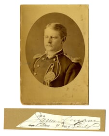 1st Lt James Calhoun, Custer's Brother in Law, Cabinet Card & Clipped Sig