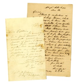 Two [Civil War] Letters from Union Gen. Kearny & Confederate Gen. Polk