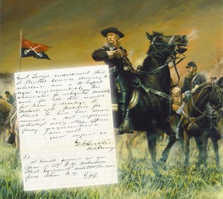 George Custer for Algernon Smith KIA Battle of Little Big Horn Twice Signed Letter