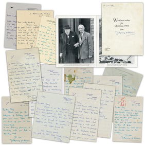 Bernard Law Montgomery Archive, 12 ALSs Signed As "Montgomery of Alamein" & "Monty" - 13 Pcs, 14pp
