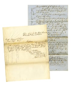 1864 CSA Railroad Contract Signed by General James E. Slaughter