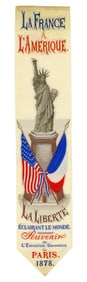 Statue of Liberty Silk Ribbon from 1878 Paris Exhibition