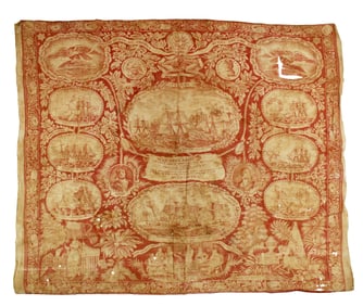 War of 1812 Commemorative Scarf of American Naval Victories